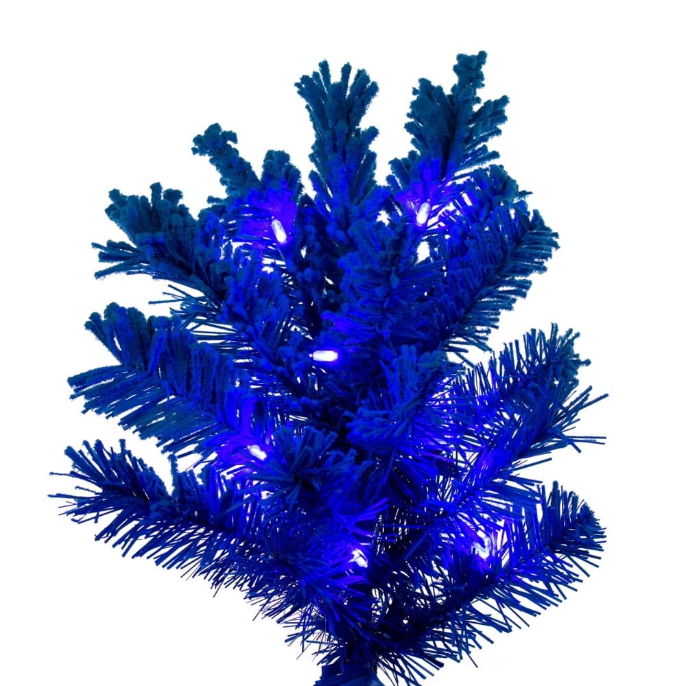 Vickerman 9' x 46" Flocked Turquoise Fir Artificial Prelit Christmas